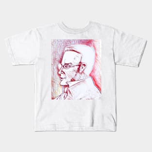 Max Stirner Portrait | Max Stirner Artwork | Line Art Kids T-Shirt